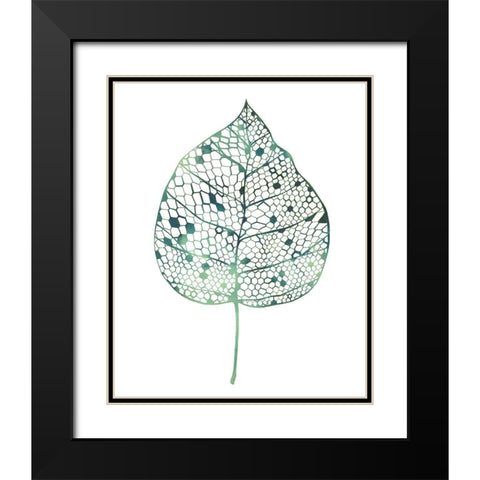 Veiled Leaf II Black Modern Wood Framed Art Print with Double Matting by Popp, Grace