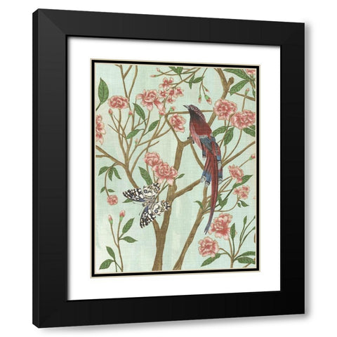 Delicate Chinoiserie III Black Modern Wood Framed Art Print with Double Matting by Wang, Melissa