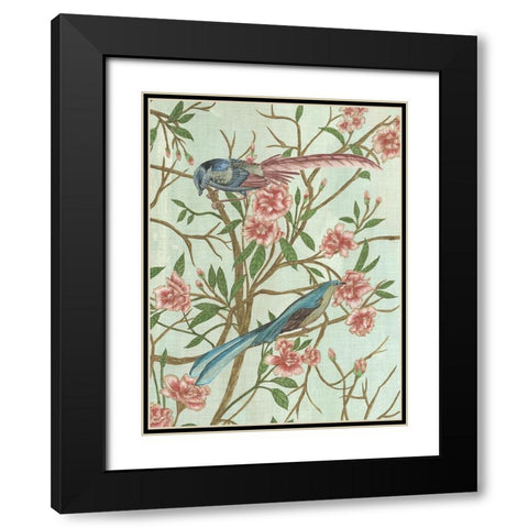 Delicate Chinoiserie IV Black Modern Wood Framed Art Print with Double Matting by Wang, Melissa