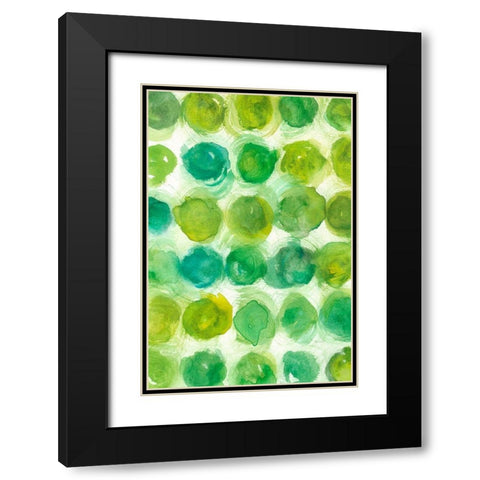 Spearmint II Black Modern Wood Framed Art Print with Double Matting by Zarris, Chariklia