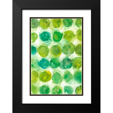 Spearmint II Black Modern Wood Framed Art Print with Double Matting by Zarris, Chariklia