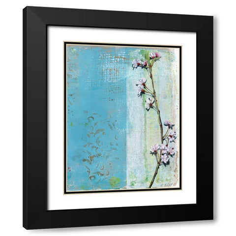 Willow Bloom I Black Modern Wood Framed Art Print with Double Matting by Blixt, Ingrid