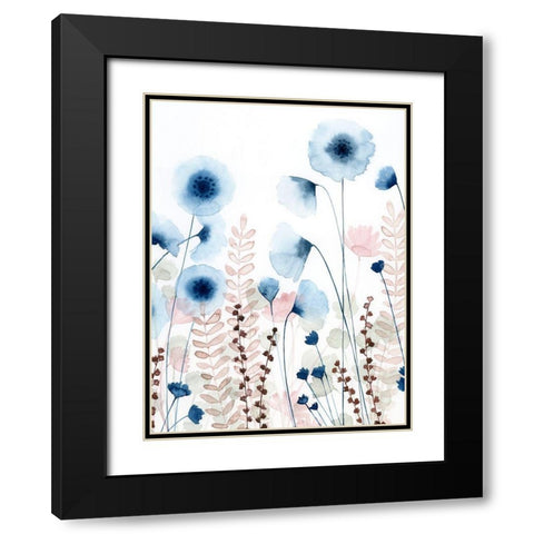 Sweet Flower Field I Black Modern Wood Framed Art Print with Double Matting by Popp, Grace