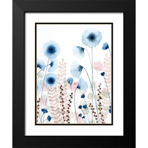 Sweet Flower Field I Black Modern Wood Framed Art Print with Double Matting by Popp, Grace