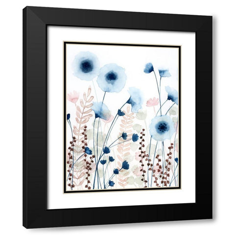 Sweet Flower Field II Black Modern Wood Framed Art Print with Double Matting by Popp, Grace