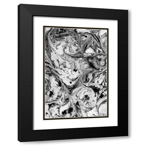 Obsidian I Black Modern Wood Framed Art Print with Double Matting by Guthrie, Jenna