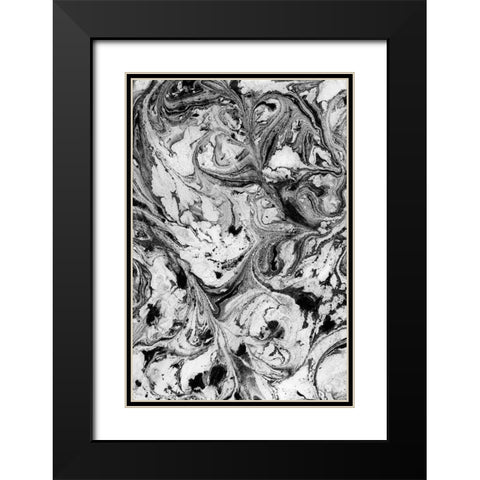 Obsidian I Black Modern Wood Framed Art Print with Double Matting by Guthrie, Jenna