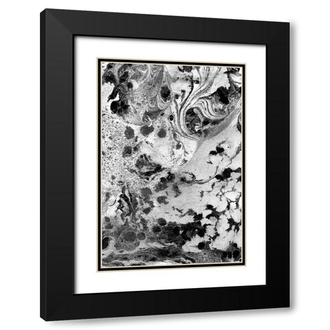 Obsidian II Black Modern Wood Framed Art Print with Double Matting by Guthrie, Jenna