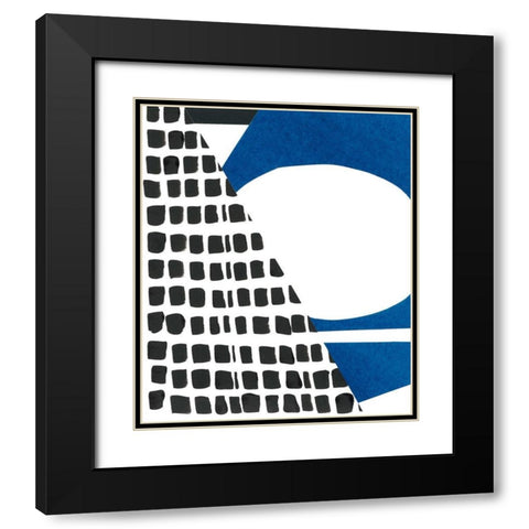 Memphis in Blue I Black Modern Wood Framed Art Print with Double Matting by Stramel, Renee W.