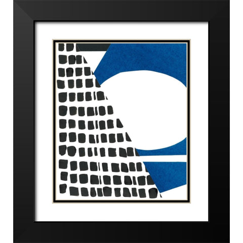 Memphis in Blue I Black Modern Wood Framed Art Print with Double Matting by Stramel, Renee W.