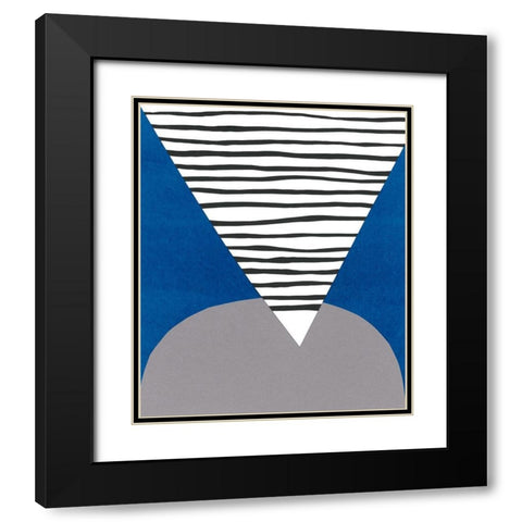 Memphis in Blue IV Black Modern Wood Framed Art Print with Double Matting by Stramel, Renee W.