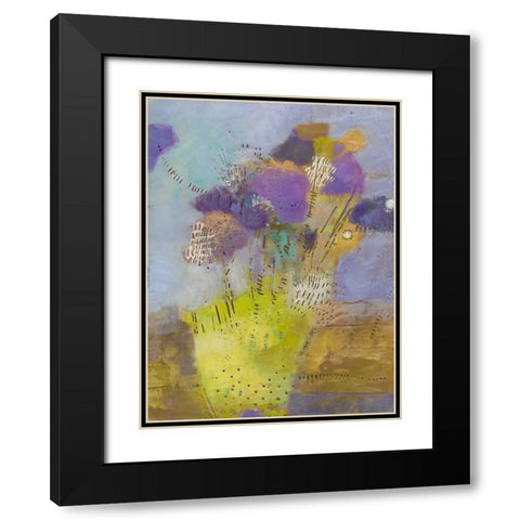 Blumen I Black Modern Wood Framed Art Print with Double Matting by Jachimiec, Sue