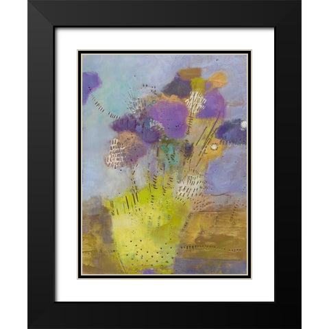 Blumen I Black Modern Wood Framed Art Print with Double Matting by Jachimiec, Sue