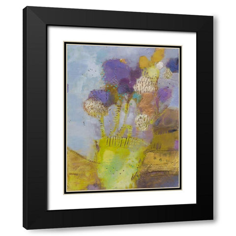 Blumen II Black Modern Wood Framed Art Print with Double Matting by Jachimiec, Sue