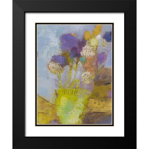 Blumen II Black Modern Wood Framed Art Print with Double Matting by Jachimiec, Sue