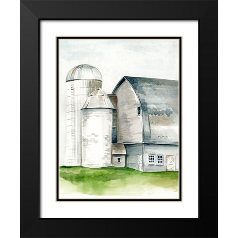 Watercolor Barn II Black Modern Wood Framed Art Print with Double Matting by Parker, Jennifer Paxton