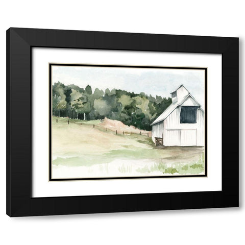 Watercolor Barn III Black Modern Wood Framed Art Print with Double Matting by Parker, Jennifer Paxton