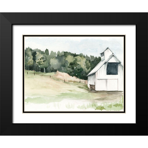 Watercolor Barn III Black Modern Wood Framed Art Print with Double Matting by Parker, Jennifer Paxton