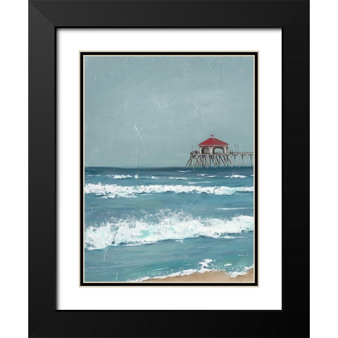 Fishing Pier Diptych I Black Modern Wood Framed Art Print with Double Matting by Reynolds, Jade