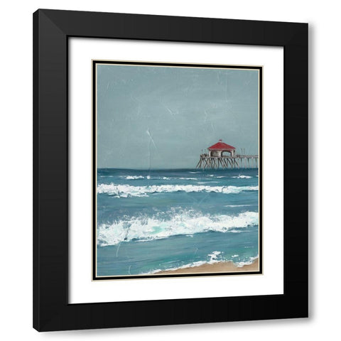 Fishing Pier Diptych I Black Modern Wood Framed Art Print with Double Matting by Reynolds, Jade