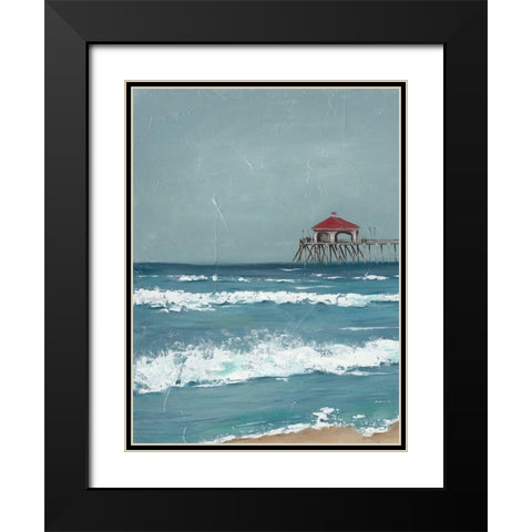 Fishing Pier Diptych I Black Modern Wood Framed Art Print with Double Matting by Reynolds, Jade