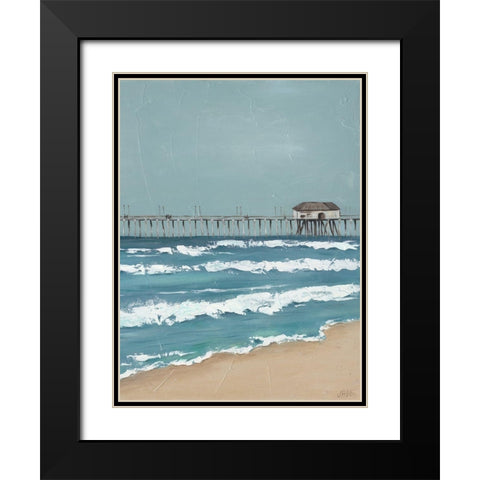 Fishing Pier Diptych II Black Modern Wood Framed Art Print with Double Matting by Reynolds, Jade