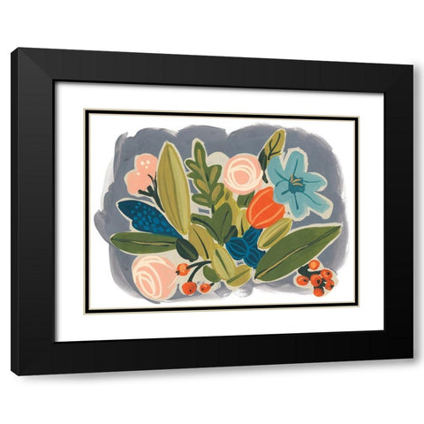 Bright Botany II Black Modern Wood Framed Art Print with Double Matting by Vess, June Erica