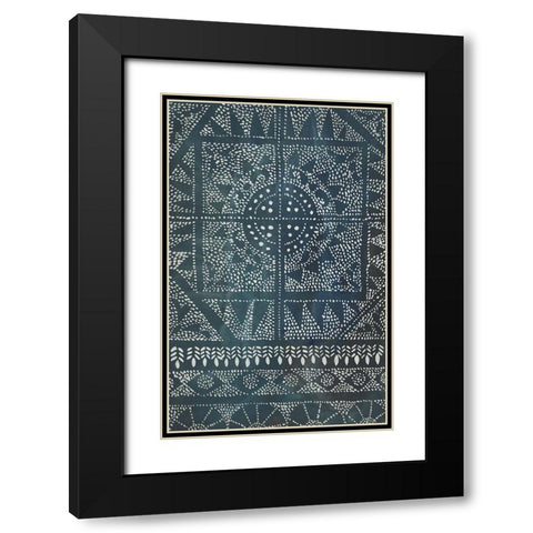 Indigo Journey II Black Modern Wood Framed Art Print with Double Matting by Zarris, Chariklia