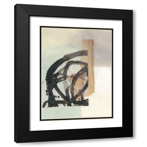Spiral Slice II Black Modern Wood Framed Art Print with Double Matting by Goldberger, Jennifer