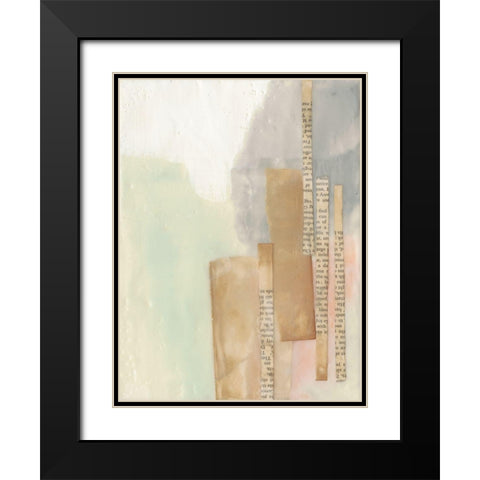 In Line I Black Modern Wood Framed Art Print with Double Matting by Goldberger, Jennifer