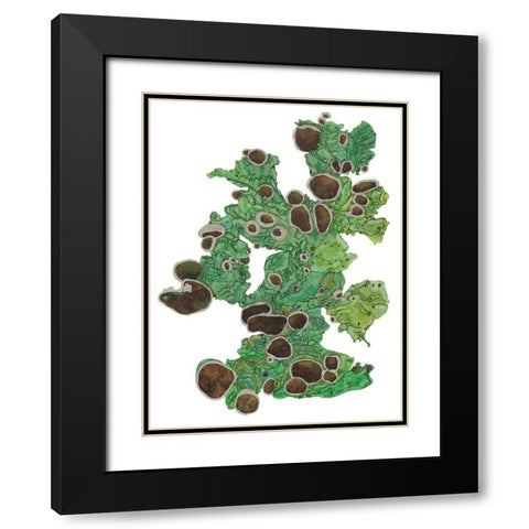 Vert I Black Modern Wood Framed Art Print with Double Matting by Wang, Melissa