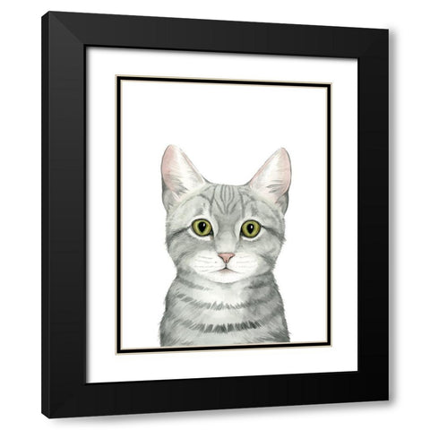 Cat Portrait III Black Modern Wood Framed Art Print with Double Matting by Popp, Grace