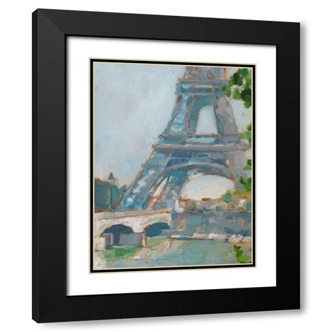 Impressionist View of Paris II Black Modern Wood Framed Art Print with Double Matting by Harper, Ethan