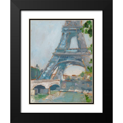 Impressionist View of Paris II Black Modern Wood Framed Art Print with Double Matting by Harper, Ethan
