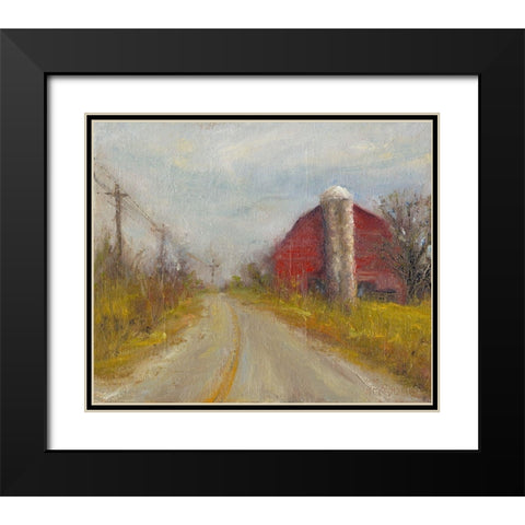 Country Silo Black Modern Wood Framed Art Print with Double Matting by Wendling, Marilyn