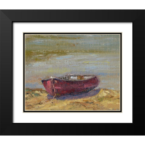 Beached Red Black Modern Wood Framed Art Print with Double Matting by Wendling, Marilyn