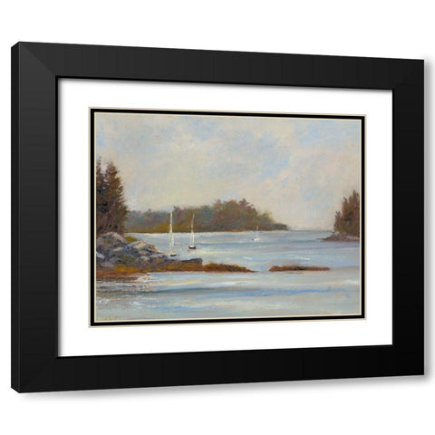 Safe Cove Black Modern Wood Framed Art Print with Double Matting by Wendling, Marilyn