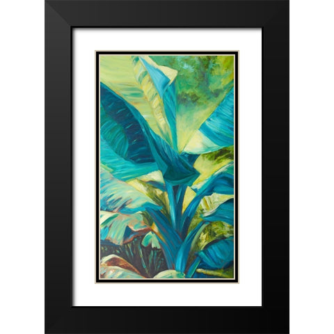 Green Banana Duo I Black Modern Wood Framed Art Print with Double Matting by Wilkins, Suzanne