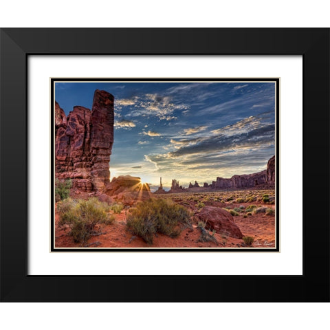 Valley Beauty IV Black Modern Wood Framed Art Print with Double Matting by Drost, David