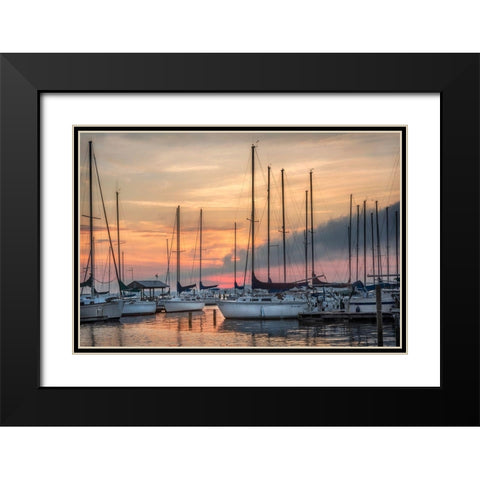 Five Until Sun Up Black Modern Wood Framed Art Print with Double Matting by Head, Danny