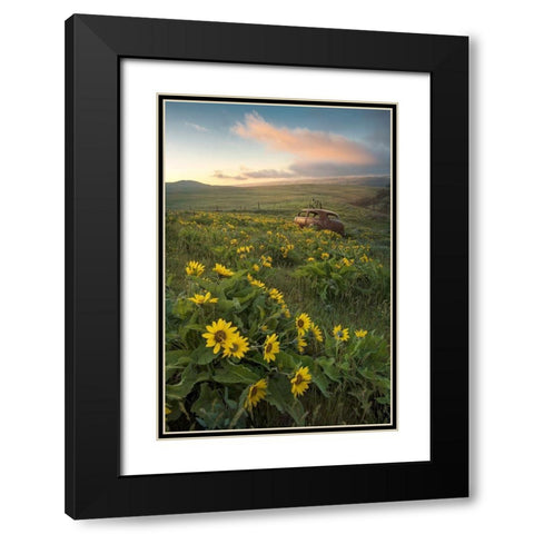 Forgotten Black Modern Wood Framed Art Print with Double Matting by Head, Danny