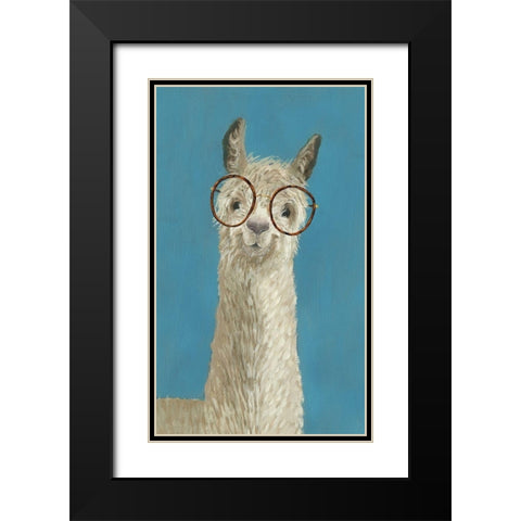 Llama Specs III Black Modern Wood Framed Art Print with Double Matting by Borges, Victoria