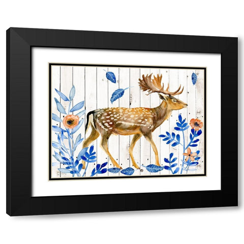 Dear Deer I Black Modern Wood Framed Art Print with Double Matting by Wang, Melissa