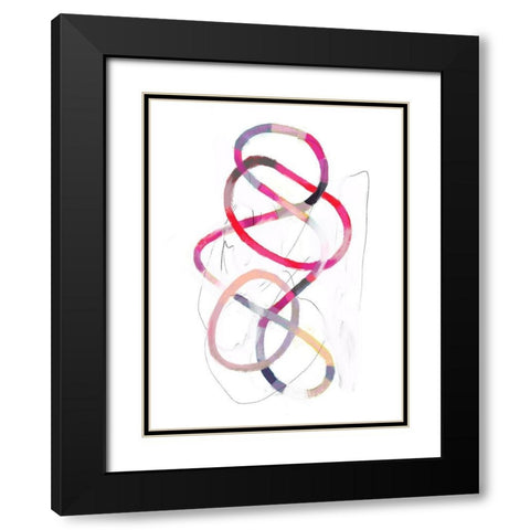 Polychrome Tangle I Black Modern Wood Framed Art Print with Double Matting by Borges, Victoria