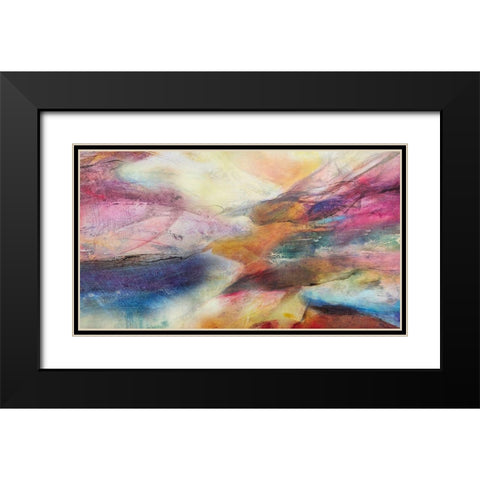 Expression Abstracta I Black Modern Wood Framed Art Print with Double Matting by Villarreal, Gabriela