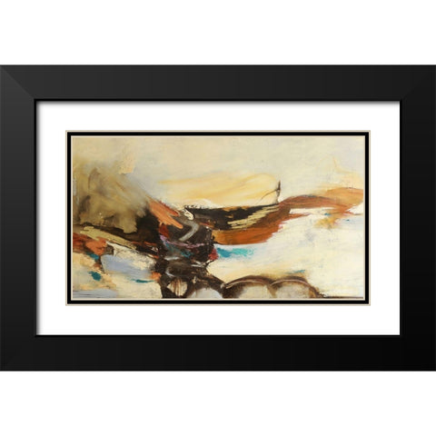 Causal I Black Modern Wood Framed Art Print with Double Matting by Villarreal, Gabriela