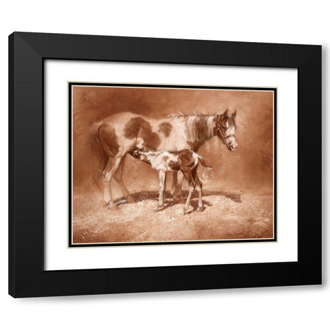 Sienna Paint Black Modern Wood Framed Art Print with Double Matting by Sorenson, Jack