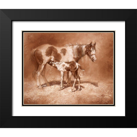 Sienna Paint Black Modern Wood Framed Art Print with Double Matting by Sorenson, Jack