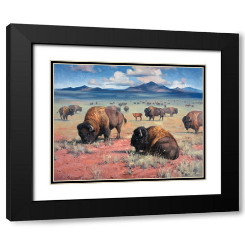 Home on the Range Black Modern Wood Framed Art Print with Double Matting by Sorenson, Jack