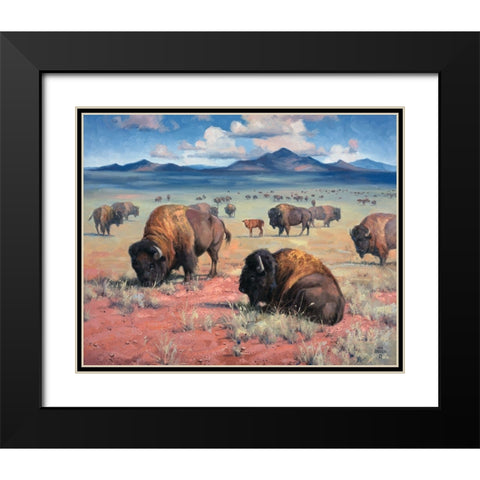 Home on the Range Black Modern Wood Framed Art Print with Double Matting by Sorenson, Jack